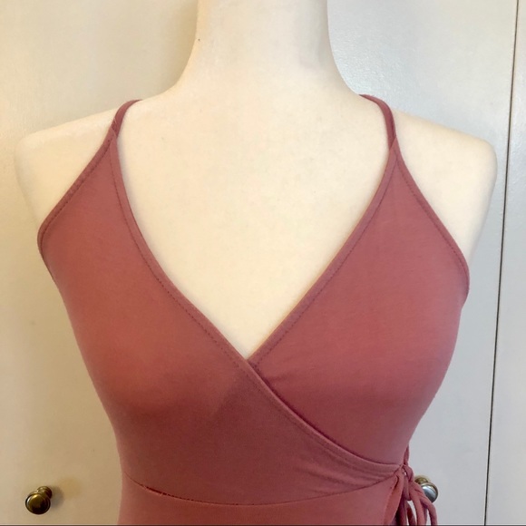 Kimchi Blue mauve pink side tie wrap dress - Picture 7 of 11